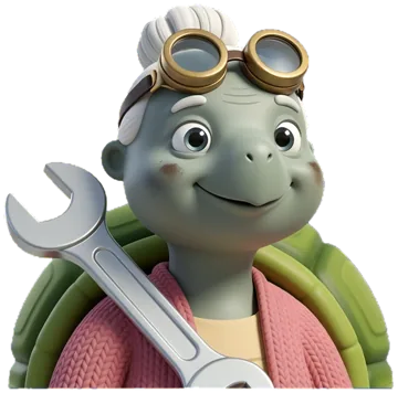 Granny Gnocchi the tortoise mechanic
